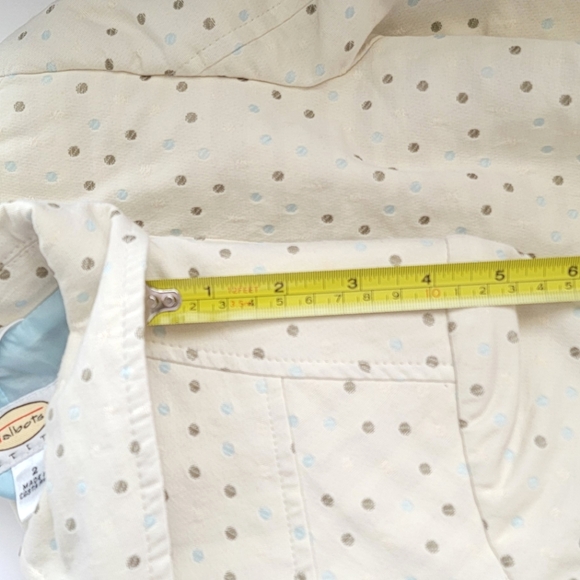 Talbots Jacket Cream with Polka Dot Detail. - Picture 12 of 12